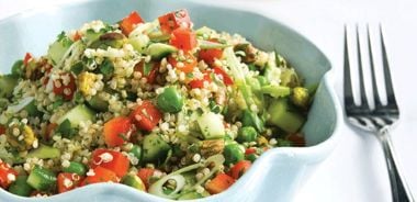 Quinoa Spring Salad with Simple Cider Vinaigrette