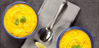 Carrot Cashew with Cilantro Soup