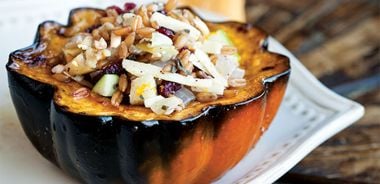 Farro Salad Stuffed Acorn Squash