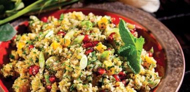 Herbed Quinoa with Dried Apricots and Pomegranate