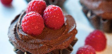 Chocolate Pu-erh Cakes with Cashew Ganache