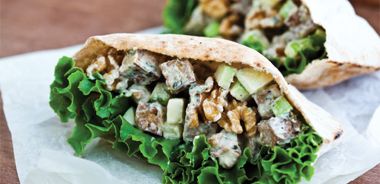 Tarragon Tempeh Salad in Pita Pockets