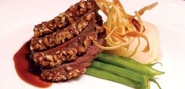 Date and Pecan-Crusted Venison