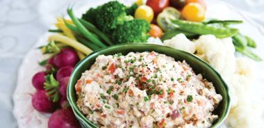 Lemony Herb Veggie Dip (with Montreal Steak Spice)