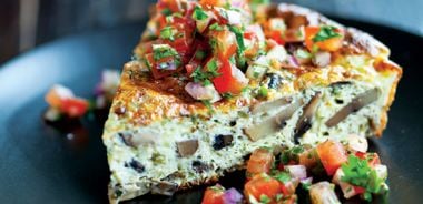 Mushroom Leek Frittata