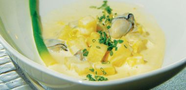 Pacific Oyster and Leek Stew