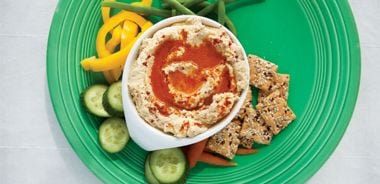 Sprouted Chickpea Hummus with Lemon and Smoked Paprika