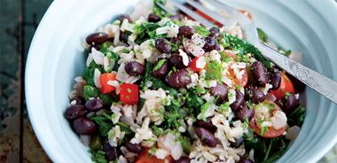 Black Bean and Brown Rice Vegie Bowl