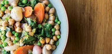 Lemony Early Spring Vegetable and Chickpea Stew