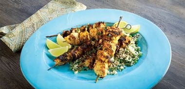 Lime and Saffron Chicken Kabobs (Joojeh Kabab)