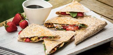 Strawberry Spinach Quesadillas