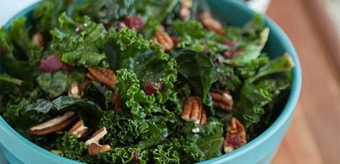 Kale Salad with Savoury Cranberry Dressing