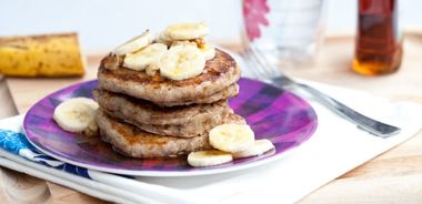 Nutty Oatmeal Banana Pancakes