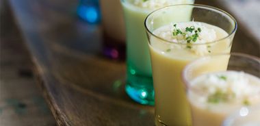 Turnip Soup Shots with Horseradish