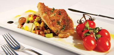 Seared Sea Snapper with Summer Succotash