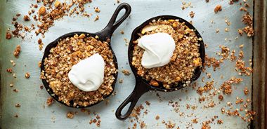 Quinoa Pear Crisp with Vanilla Scented Yogourt