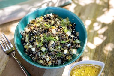 Wild Rice and Lentil Salad with Orange Vinaigrette