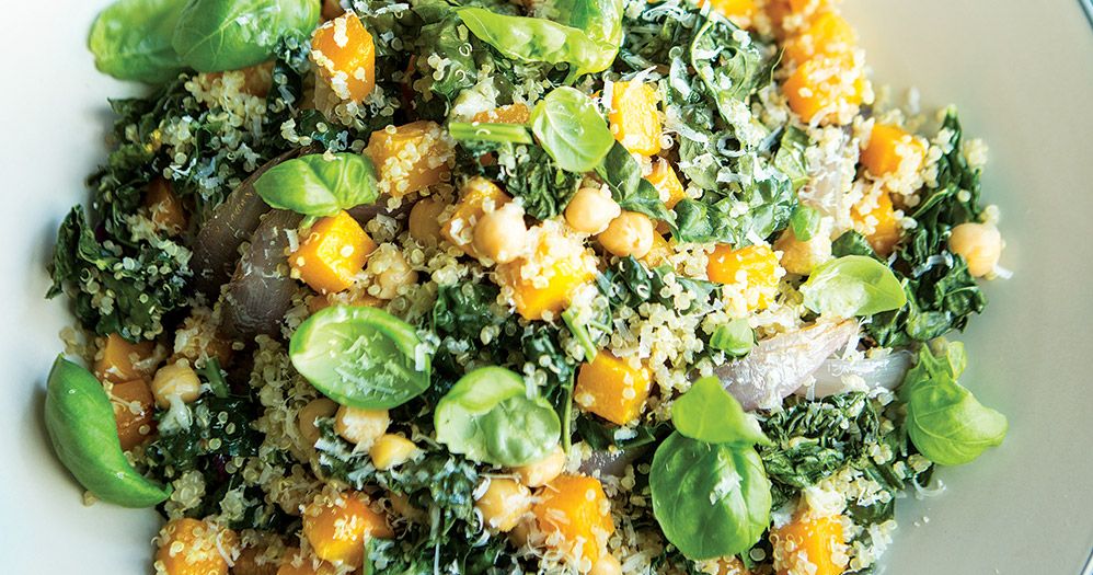 Tuscan Kale, Squash, and Quinoa Salad alive magazine