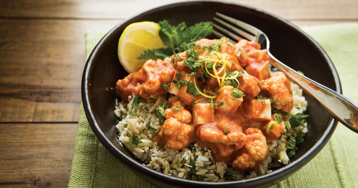 Cauliflower Tofu Red Curry alive magazine