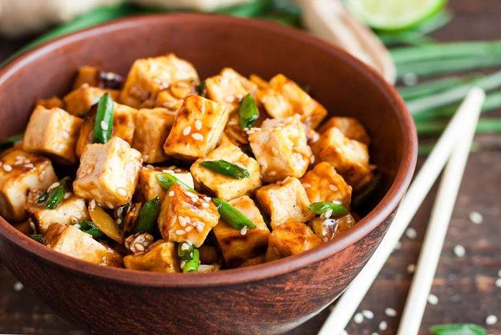 fried healthy tofu vegetarian