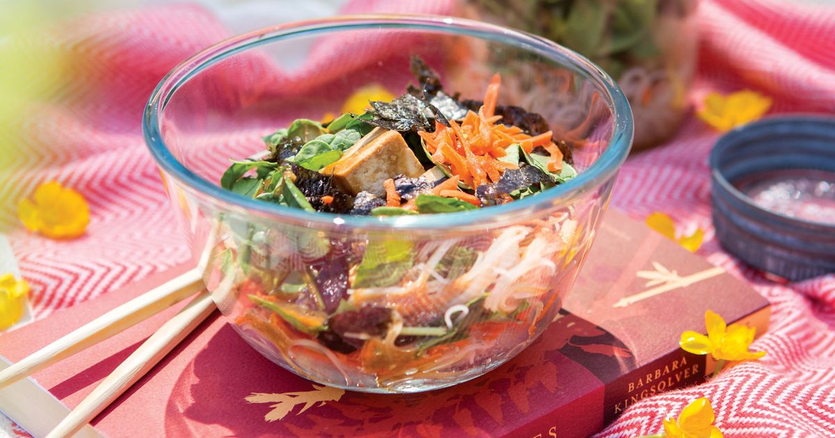 HoisinBaked Tofu Ramen Salad alive magazine