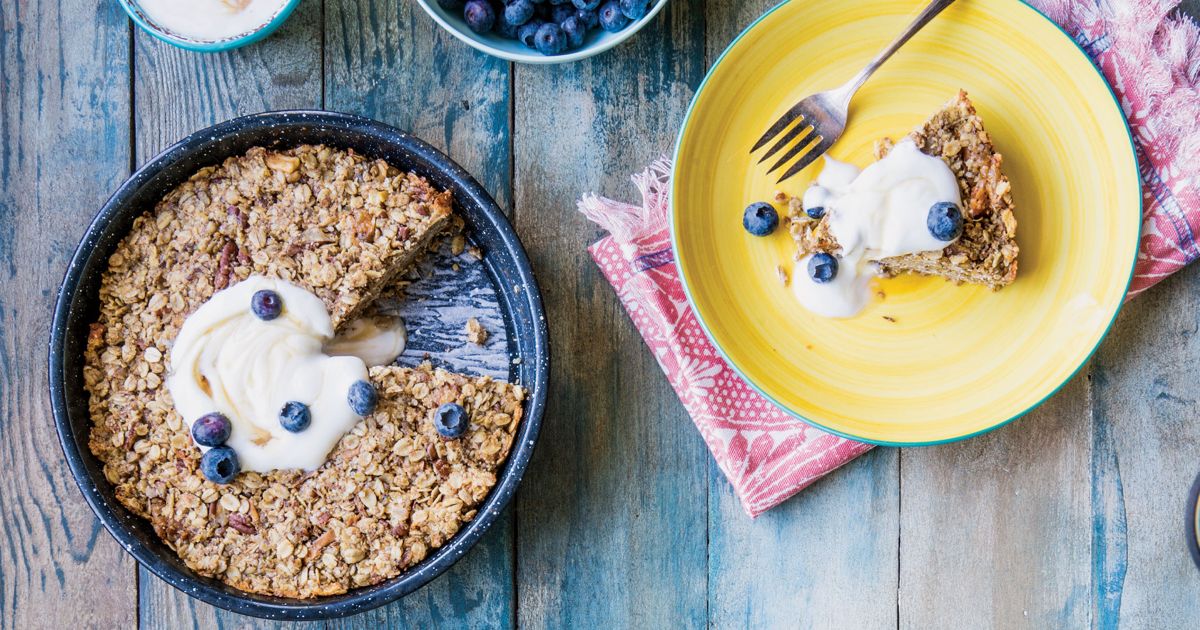 Granola Pie with Maple Yogurt alive magazine