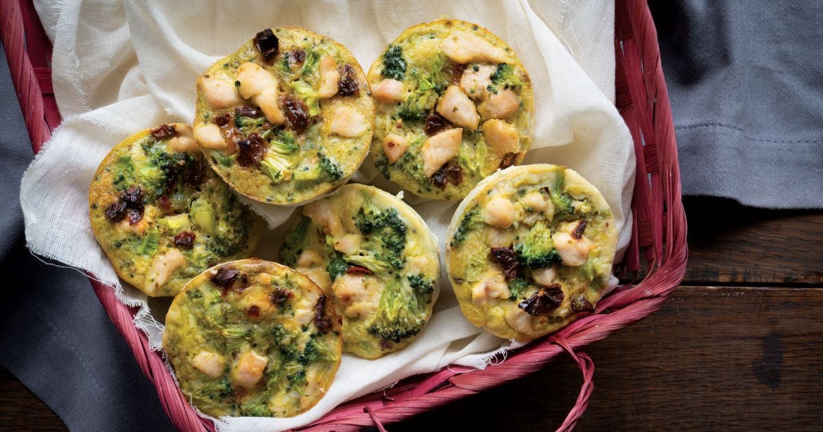 Pesto Chicken Frittatas alive magazine