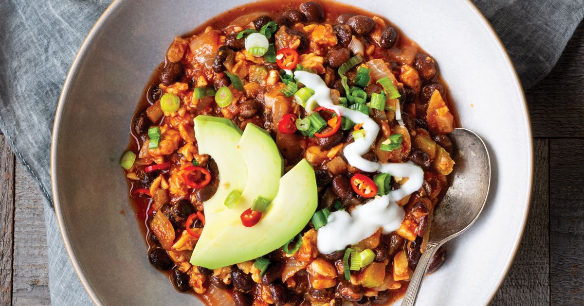 Garam Masala Tempeh Chili alive magazine