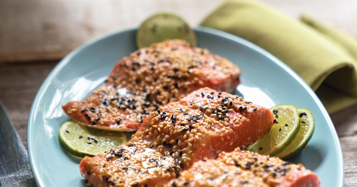 Sesame Seed Crusted Salmon alive magazine