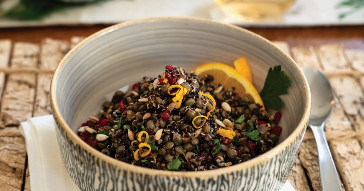 Spiced Black Quinoa and Du Puy Lentil Pilaf with CuminGinger