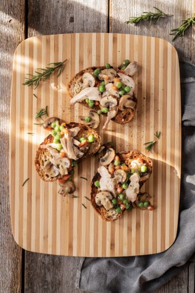 Chicken Toast with Savoury Miso-Mushroom Gravy