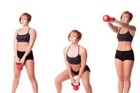 Dumbbell Swing and Shuffle