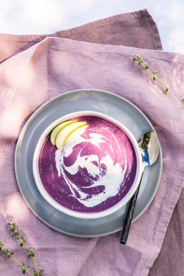 Purple Cabbage and Apple Soup