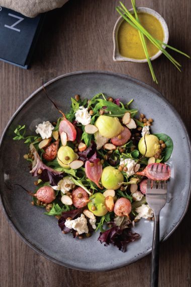 Spring Glow Salad with Chive Vinaigrette