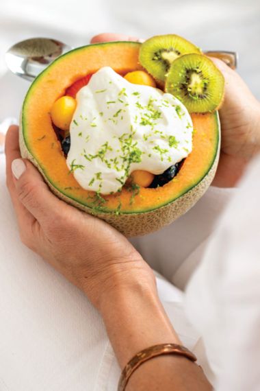 Whipped Yogurt with Lime and Fruit