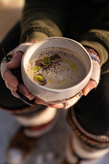 Creamy Mushroom and Leek Soup