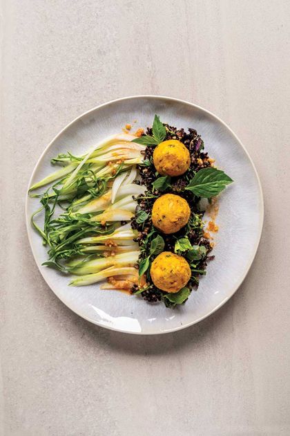 Salmon Ball Rice Salad with Sweet and Sour Dressing - alive magazine