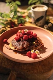Wild Raspberry and Chamomile Enchanted Forest Pancakes