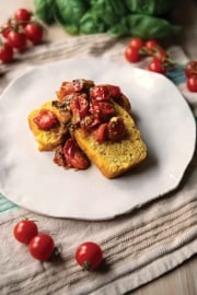 Corn-Studded Cornbread with Saucy Tomatoes