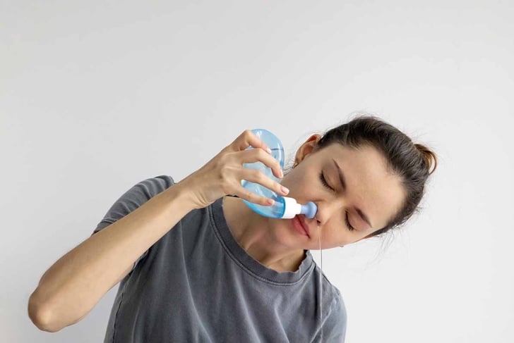 Ear infection remedy irrigate sinuses