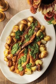 Pan-Fried Lake Perch with Parsley Sauce and Oven-Crisped Potatoes