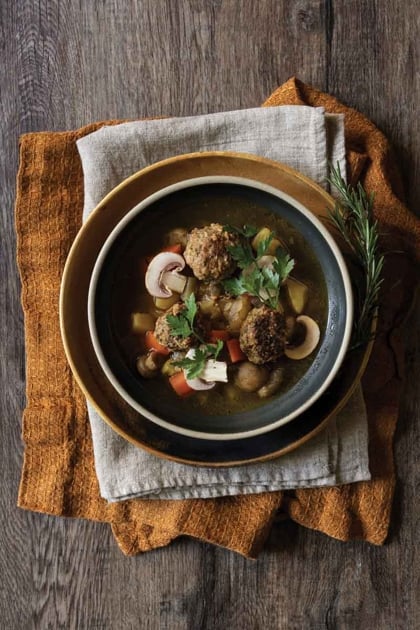 Elk Meatball and Wild Mushroom Stew Elk Meatball and Wild Mushroom Stew