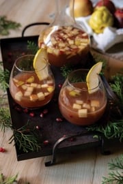 Spiced Pear and Pomegranate Sangria