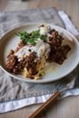 Creamy Pastitsio with Lentil Bolognese