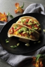 Kimchi Mid-Day Breakfast Tacos with Avocado Crema