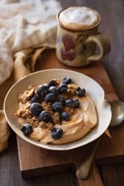 Whipped Cheesecake Bowls with Peanut and Granola Crumble