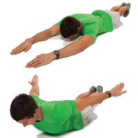 Circling arms with low back extension