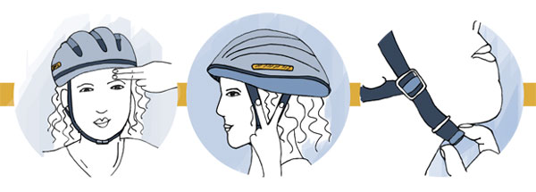 Follow the 2-4-1 rule to ensure your bicycle helmet fits properly
