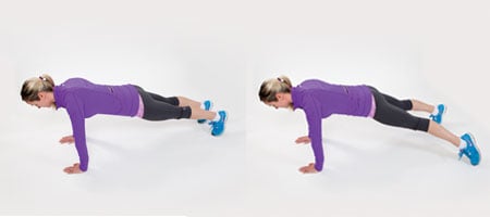 Plank with tap outs